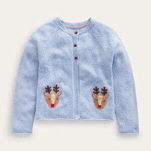 NWT Mini Boden Festive Crochet Cardigan